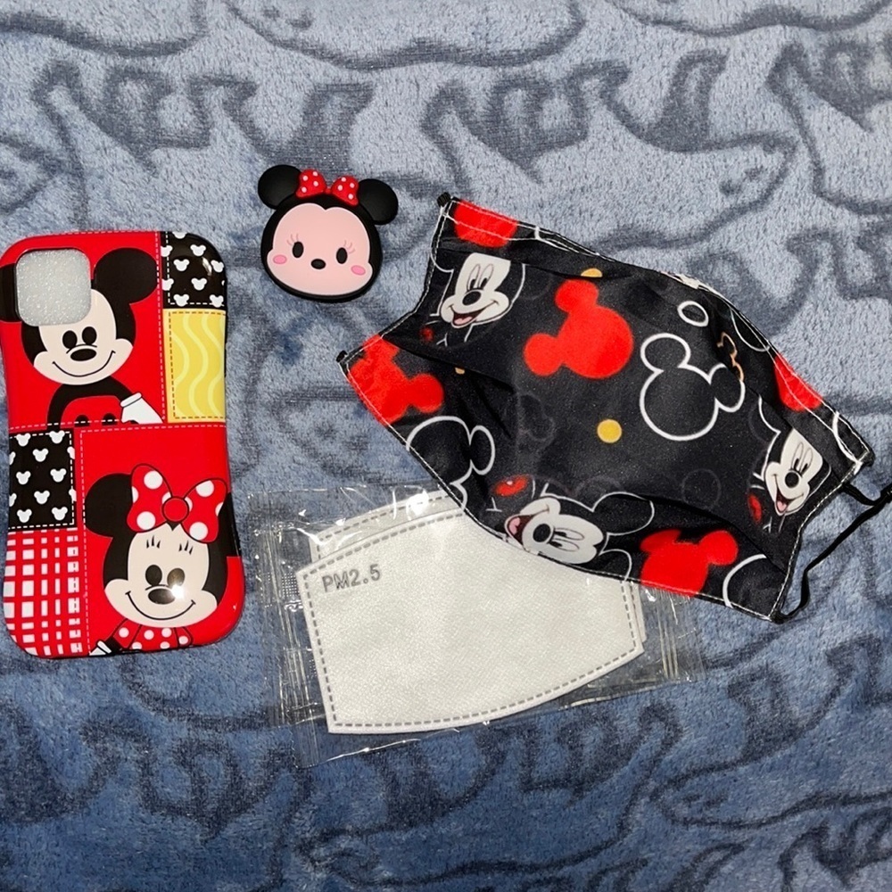 New Mickey iPhone 11pro case, pop socket and mask